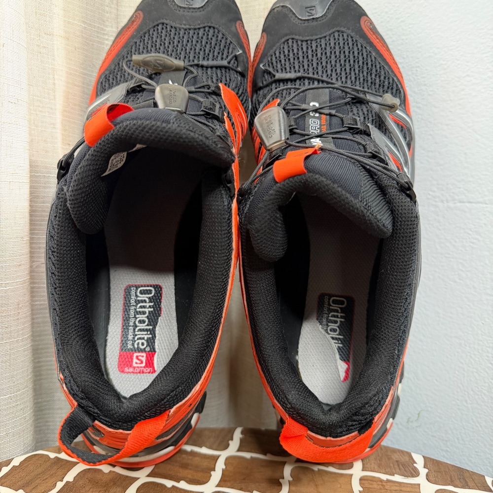 Salomon XA PRO 3D Trail Running Shoes Black Orange Men's Size 11 - Picture 11 of 12